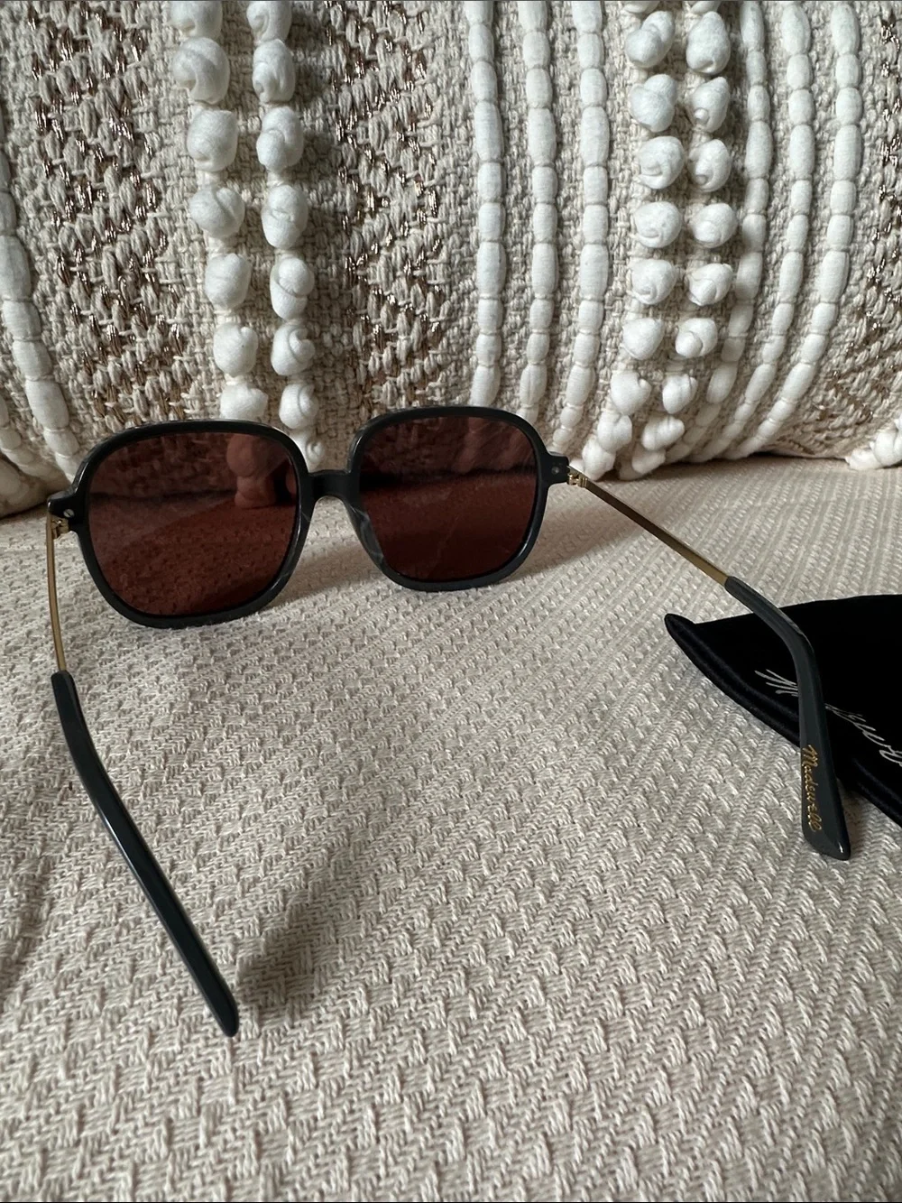 Madewell “The Brunch” oversized sunglasses in thunderstorm gray
